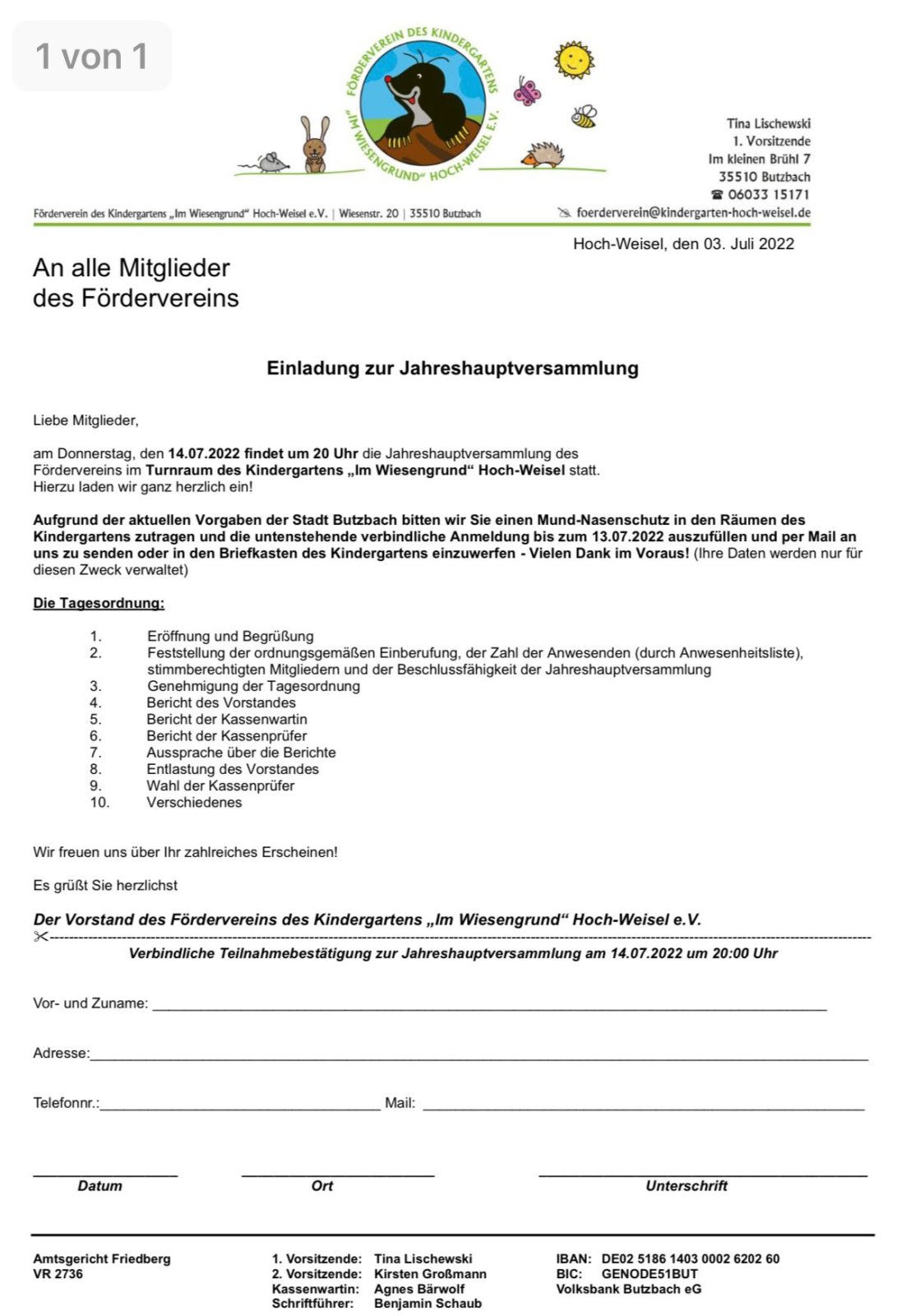 Weisel Förderverein Des Kindergartens Im Wiesengrund Hoch-Weisel E.V. – IGRP